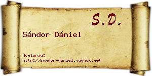 Sándor Dániel névjegykártya