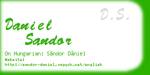 daniel sandor business card